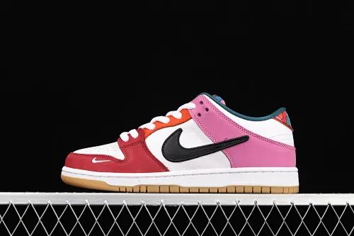 All Categories Nk SB Dunk Series Nk SB Dunk Low Low-top sneakers Parra x Nike SB Dunk Low "Multi-Color 2021" Joint model dunk series low-top casual sports skateboard shoes "Yuanyang Color Difference Stitching Double Small Hooks" DH7695-100